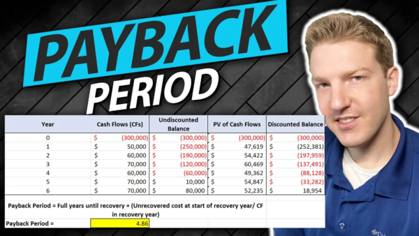 Payback Period Calculation Excel