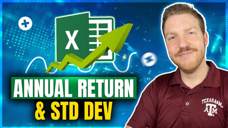 Standard Deviation & Stock Return Calculator in Excel | Ryan O'Connell, CFA