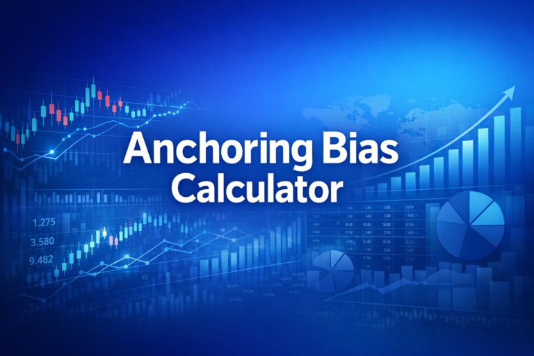 Professional finance illustration representing Anchoring Bias Calculator