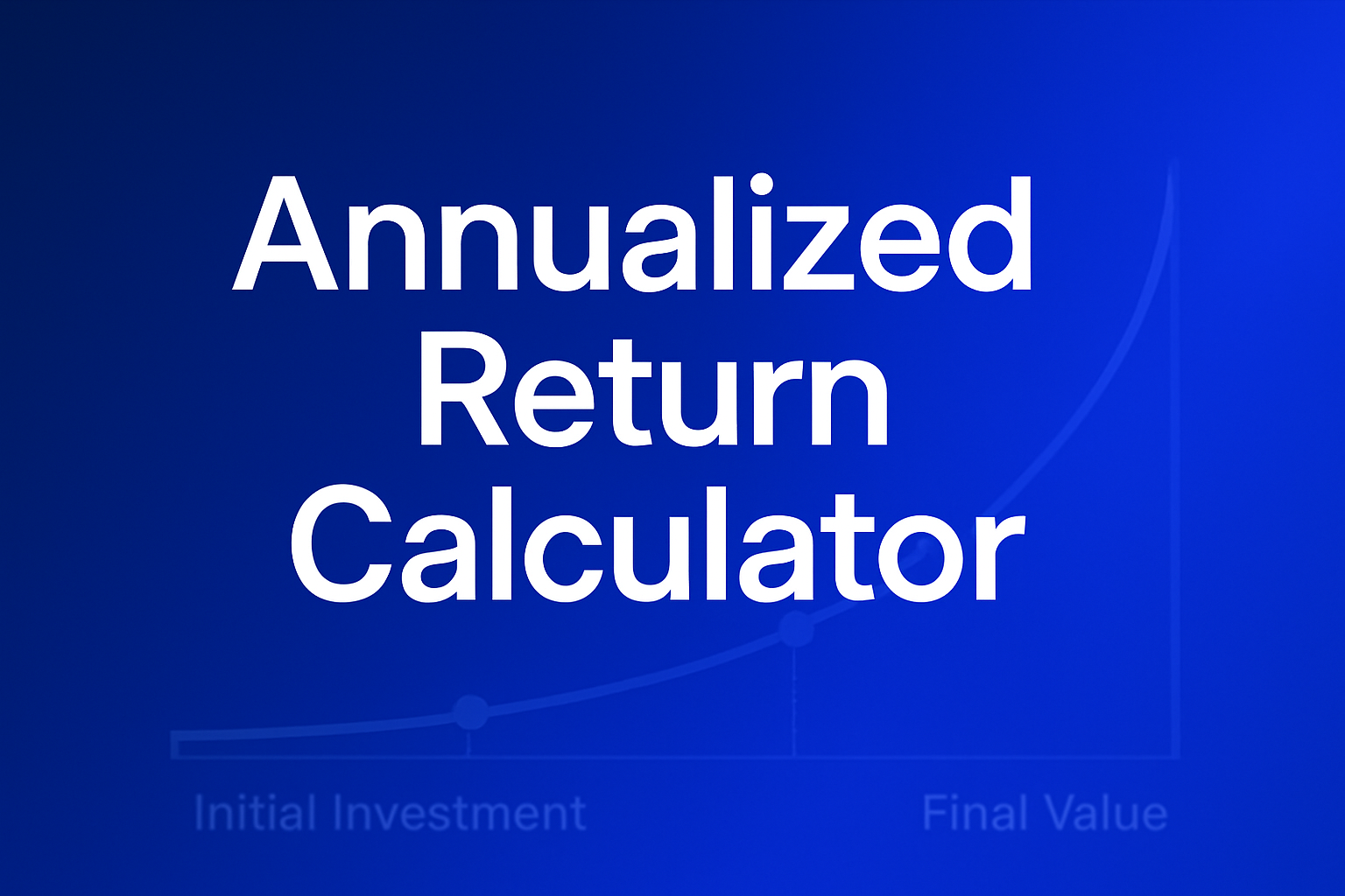 Professional finance illustration representing Annualized Return Calculator