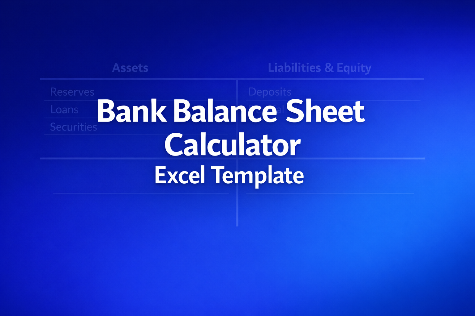 Professional finance illustration representing Bank Balance Sheet Calculator Excel Template