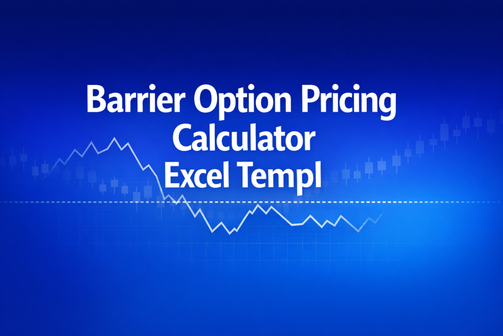 Professional finance illustration representing Barrier Option Pricing Calculator Excel Template