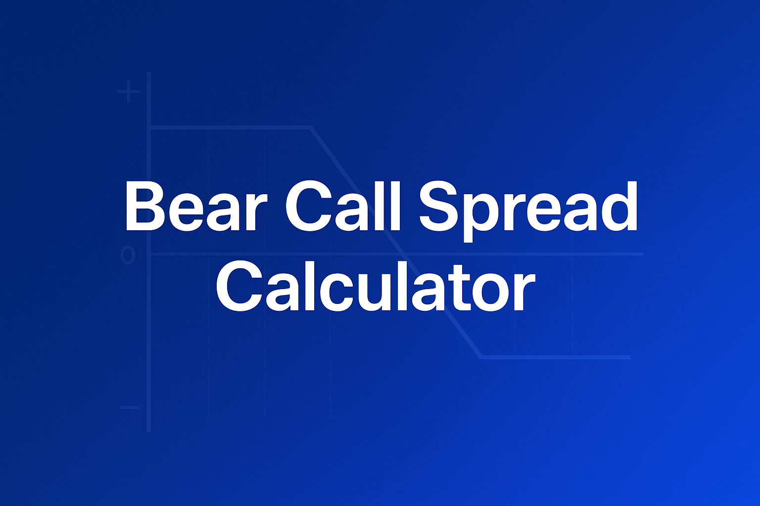 Professional finance illustration representing Bear Call Spread Calculator
