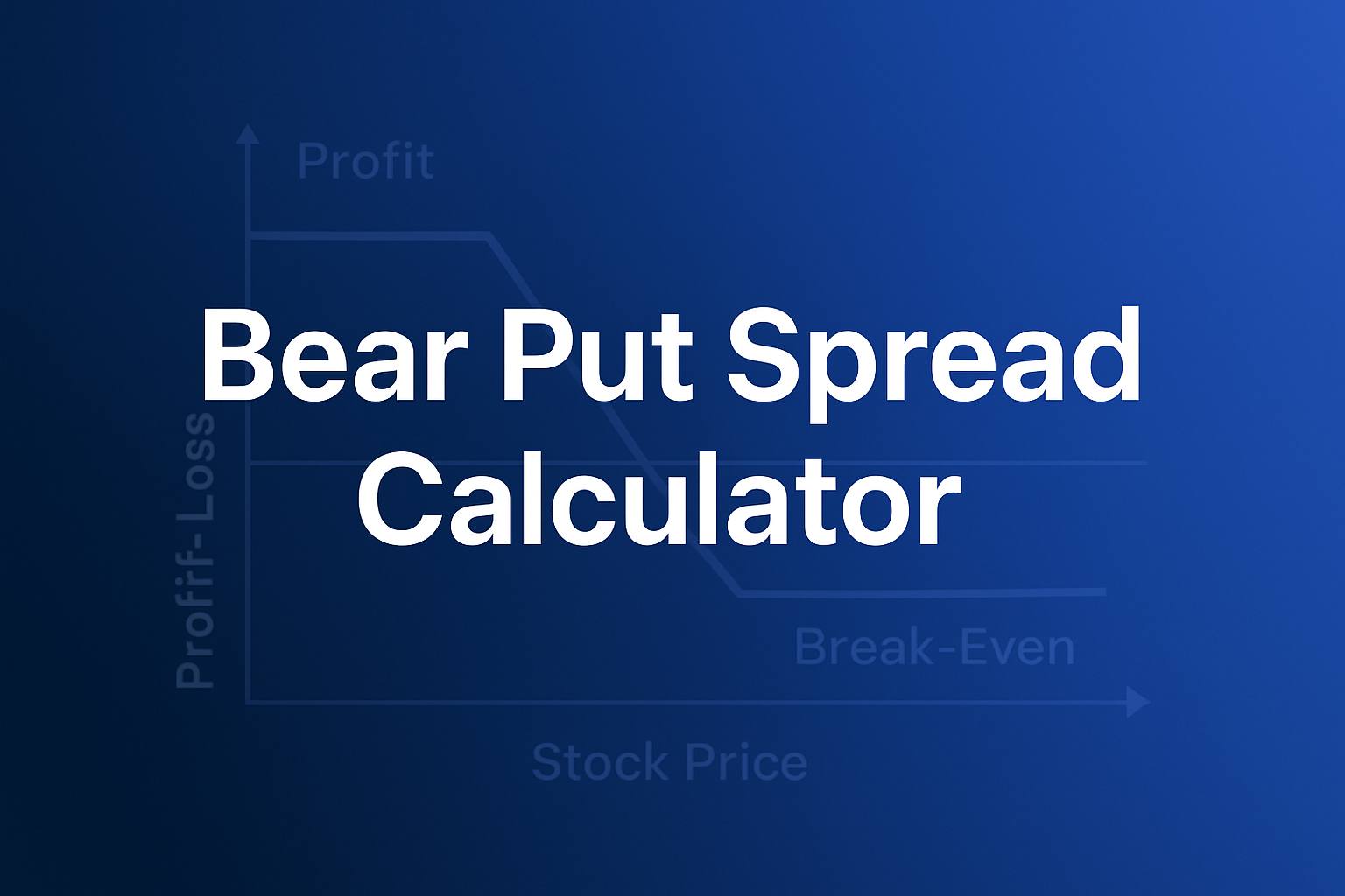 Bear Put Spread Calculator | Options Profit/Loss Tool | Ryan O'Connell, CFA