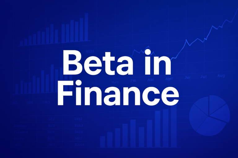 Professional finance illustration representing Beta in Finance: What It Is, How to Calculate It, and Why It Matters