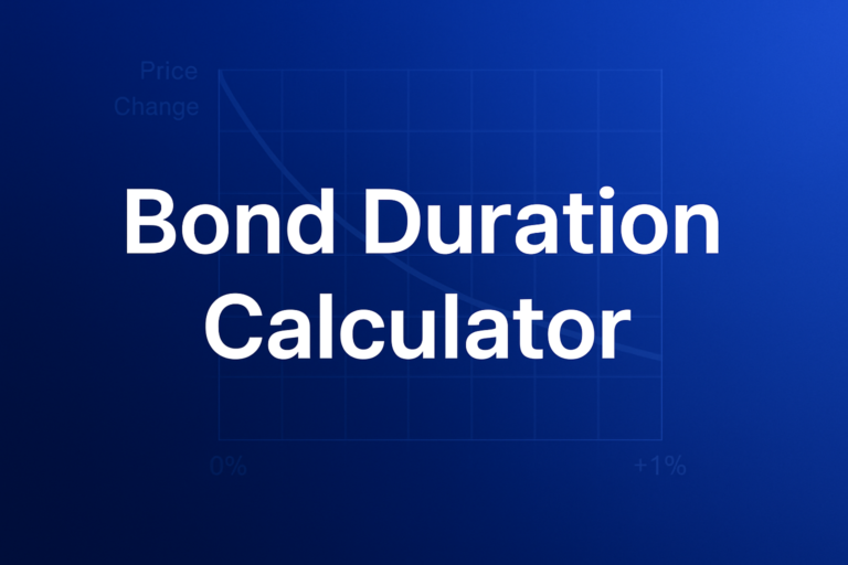 Professional finance illustration representing Bond Duration Calculator