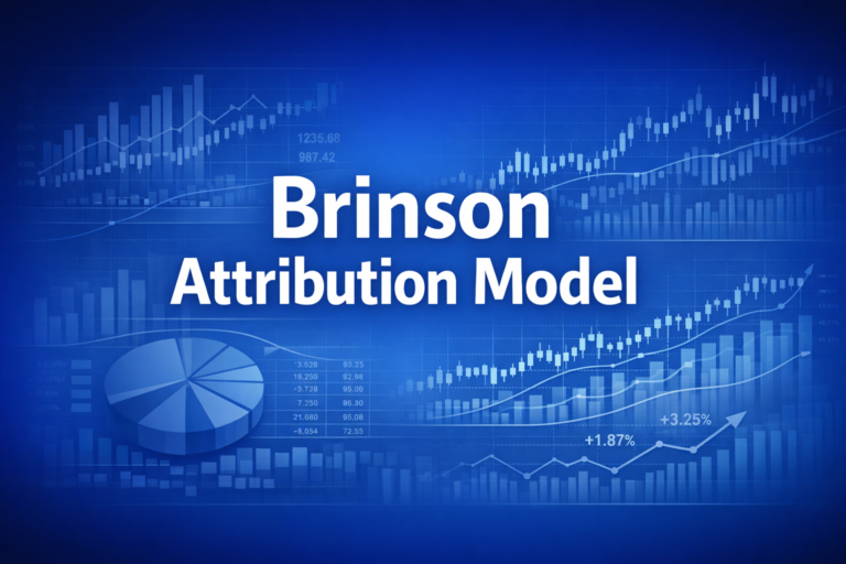 Professional finance illustration representing Brinson Attribution Model: Allocation, Selection & Interaction