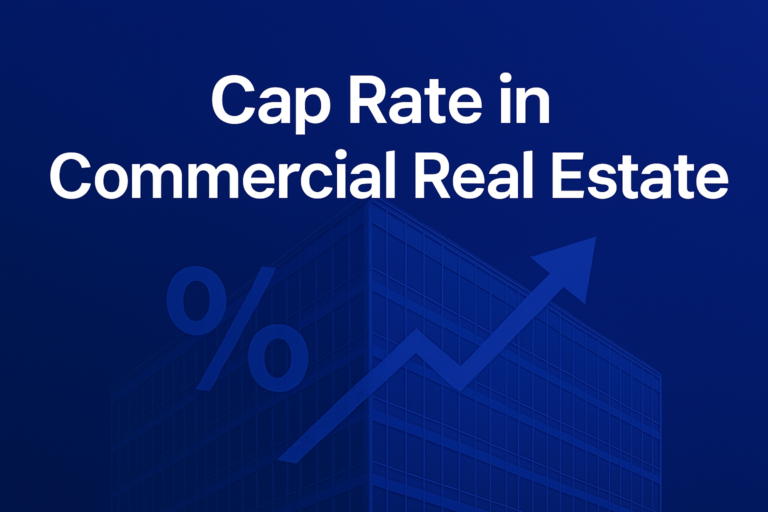 Professional finance illustration representing Cap Rate in Commercial Real Estate: Formula, Calculation, and Examples