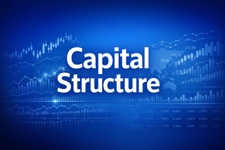 Professional finance illustration representing Capital Structure: Modigliani-Miller Theorem, Tradeoff Theory & Optimal Leverage