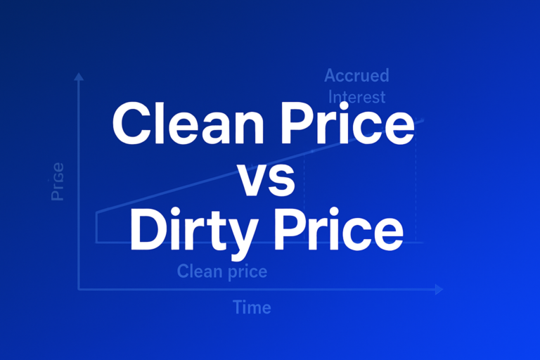 Professional finance illustration representing Clean Price vs Dirty Price: Accrued Interest Explained