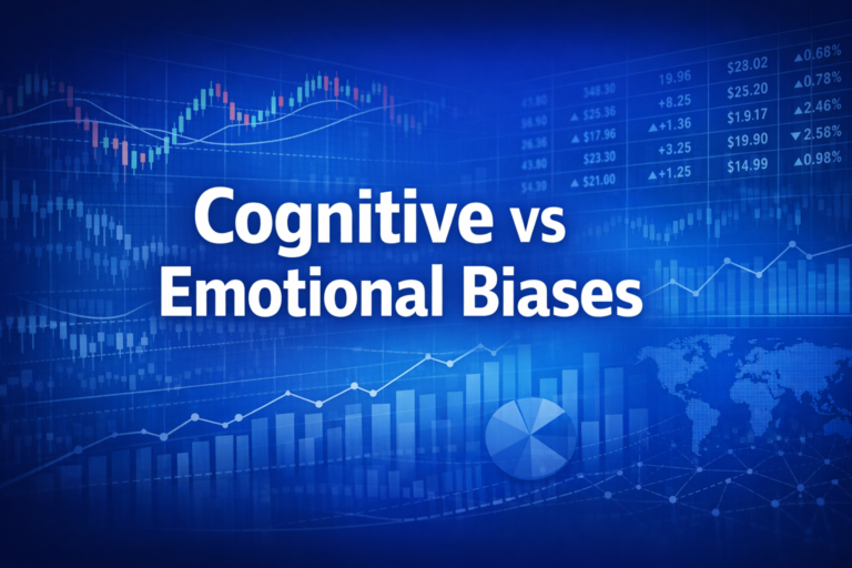 Professional finance illustration representing Cognitive vs Emotional Biases: The Investor Taxonomy