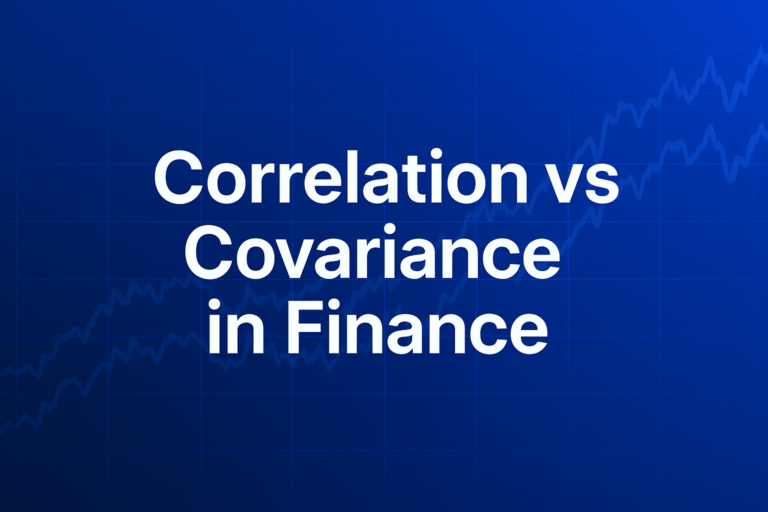 Professional finance illustration representing Correlation vs Covariance in Finance: Key Differences