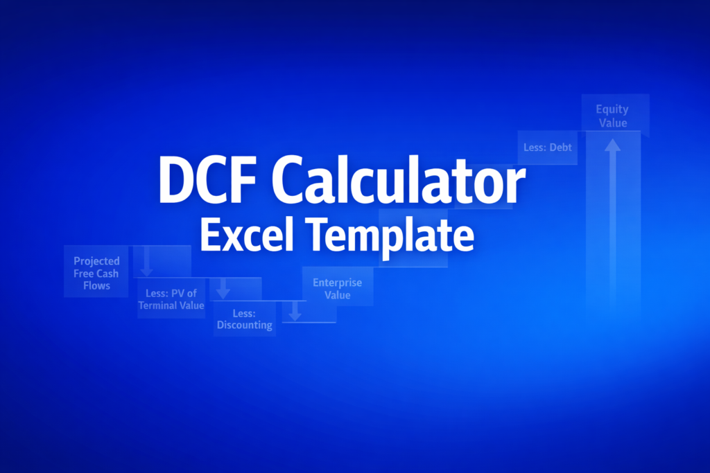 Professional finance illustration representing DCF Calculator Excel Template