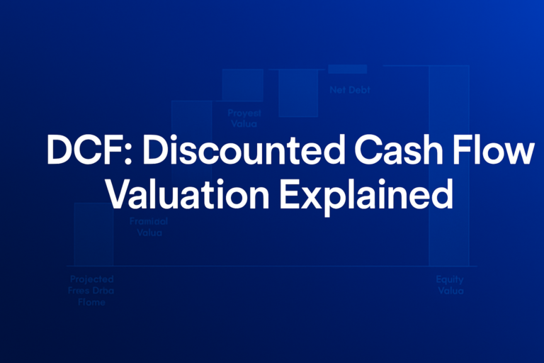 Professional finance illustration representing DCF: Discounted Cash Flow Valuation Explained