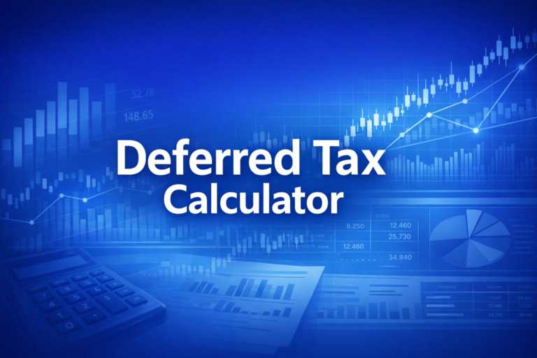 Professional finance illustration representing Deferred Tax Calculator