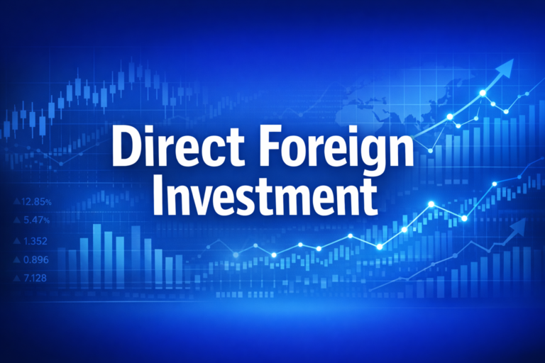 Professional finance illustration representing Direct Foreign Investment: Motives, Host Government Impact & DFI Assessment