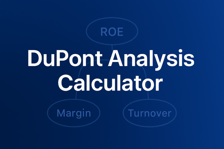 Professional finance illustration representing DuPont Analysis Calculator