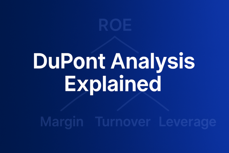 Professional finance illustration representing DuPont Analysis Explained: 3-Factor & 5-Factor ROE Decomposition