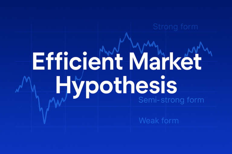 Professional finance illustration representing Efficient Market Hypothesis: Three Forms of Market Efficiency