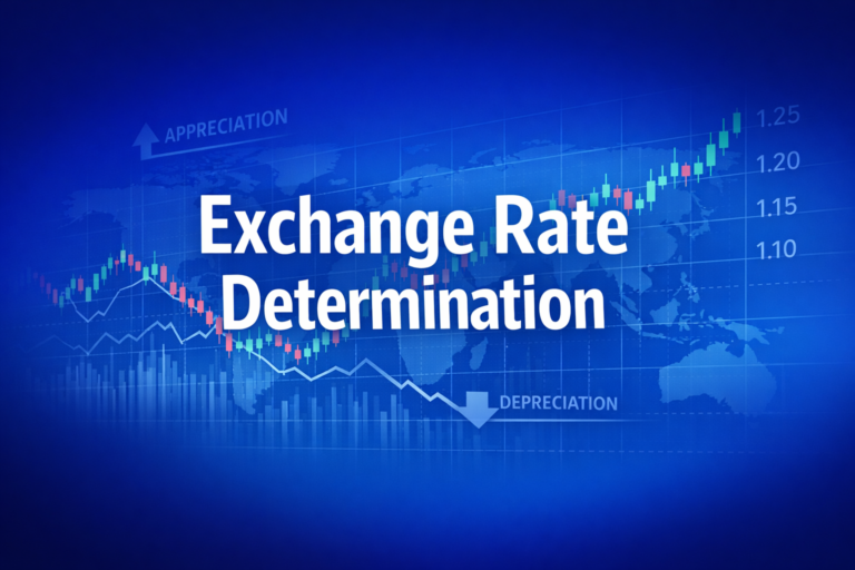 Professional finance illustration representing Exchange Rate Determination: Nominal & Real Exchange Rates