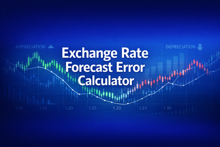 Professional finance illustration representing Exchange Rate Forecast Error Calculator