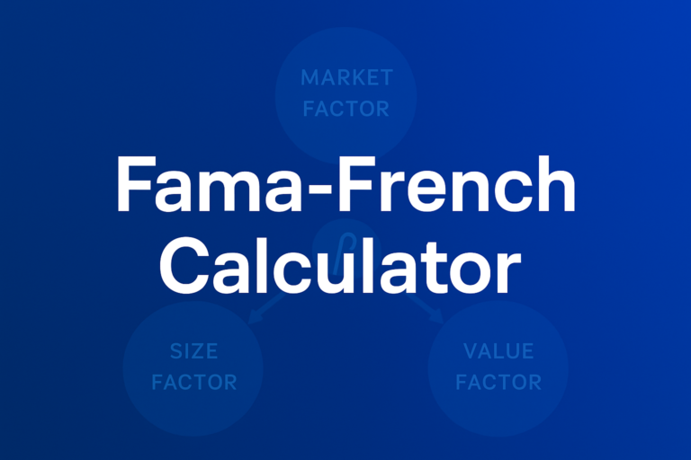 Professional finance illustration representing Fama-French Calculator