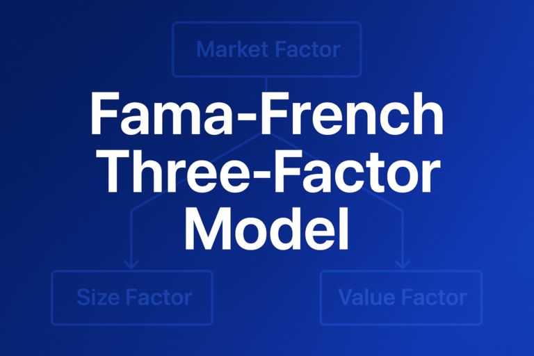 Professional finance illustration representing Fama-French Three-Factor Model: Beyond CAPM