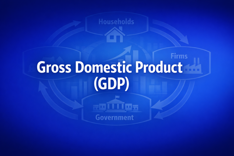 Professional finance illustration representing Gross Domestic Product (GDP)