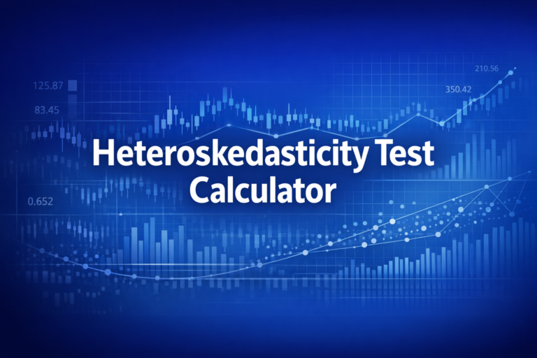Professional finance illustration representing Heteroskedasticity Test Calculator