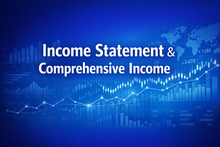 Professional finance illustration representing Income Statement & Comprehensive Income: Structure, Components & Reporting