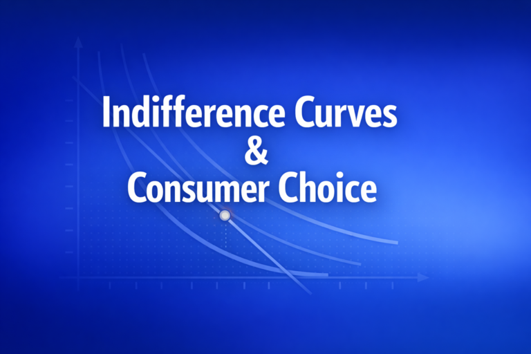 Professional finance illustration representing Indifference Curves & Consumer Choice: Budget Constraints, Utility Maximization & Income/Substitution Effects