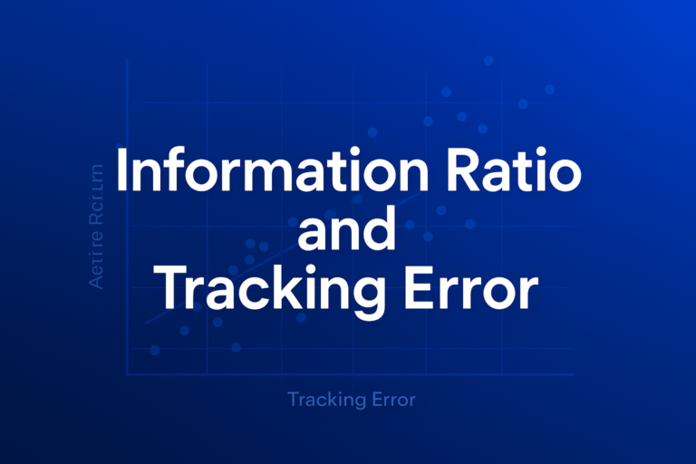 Professional finance illustration representing Information Ratio and Tracking Error: Active Management Guide