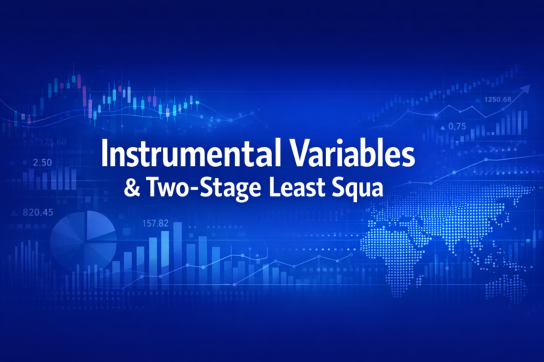 Professional finance illustration representing Instrumental Variables & Two-Stage Least Squares: Solving Endogeneity