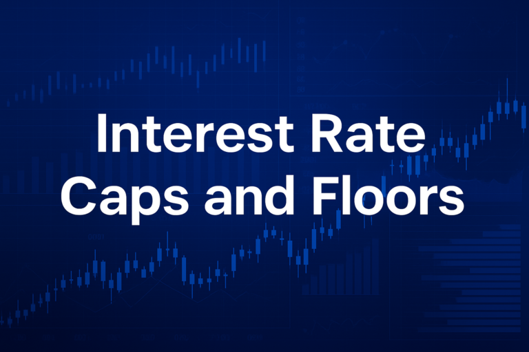 Professional finance illustration representing Interest Rate Caps and Floors: Payoff Mechanics, Pricing, and Hedging