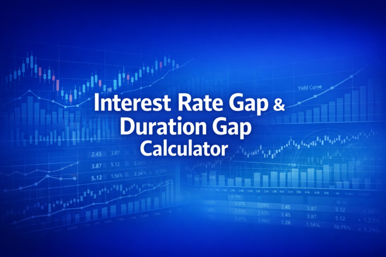 Professional finance illustration representing Interest Rate Gap & Duration Gap Calculator