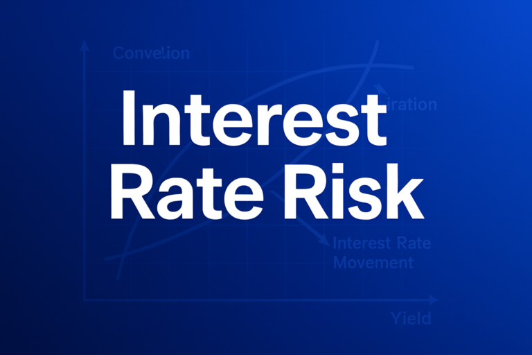 Professional finance illustration representing Interest Rate Risk: Duration, Convexity & Hedging