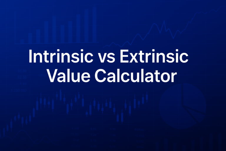 Professional finance illustration representing Intrinsic vs Extrinsic Value Calculator