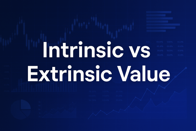 Professional finance illustration representing Intrinsic vs Extrinsic Value: Option Premium Breakdown