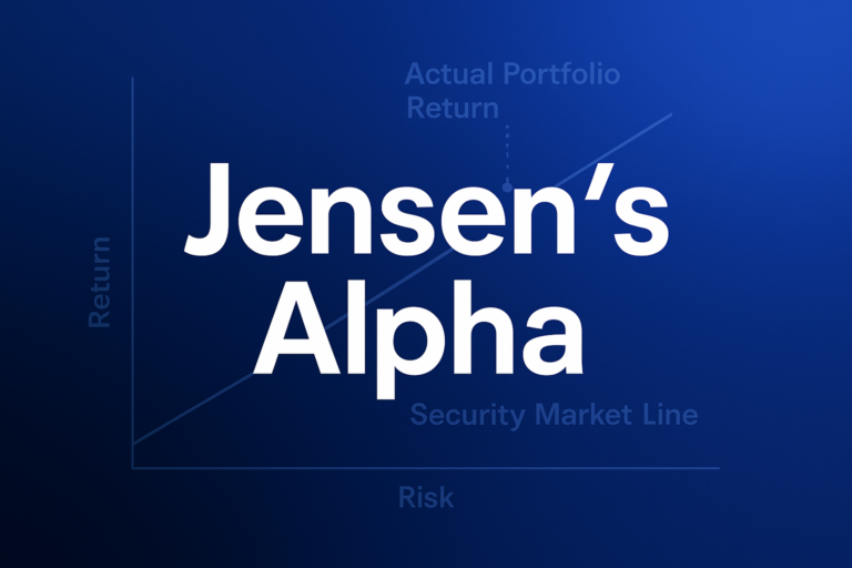 Professional finance illustration representing Jensen's Alpha: Definition, Formula, and Example