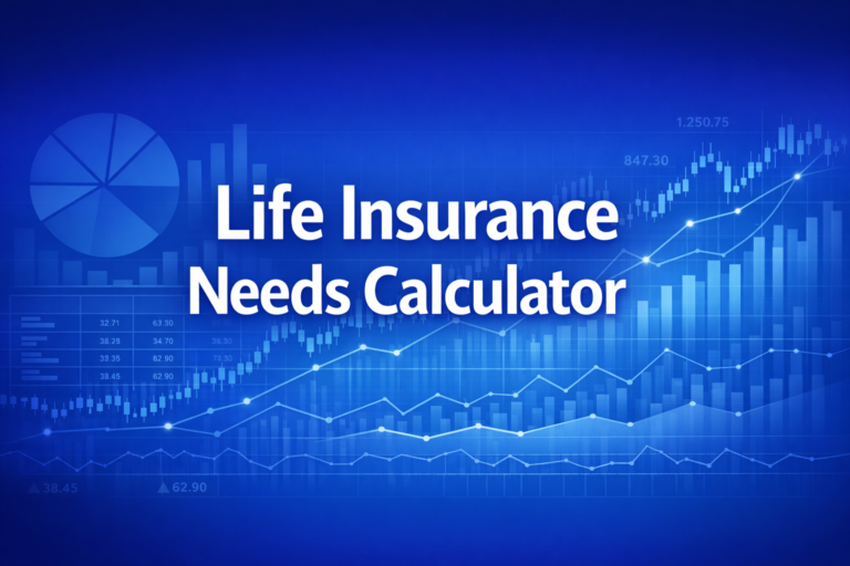 Professional finance illustration representing Life Insurance Needs Calculator