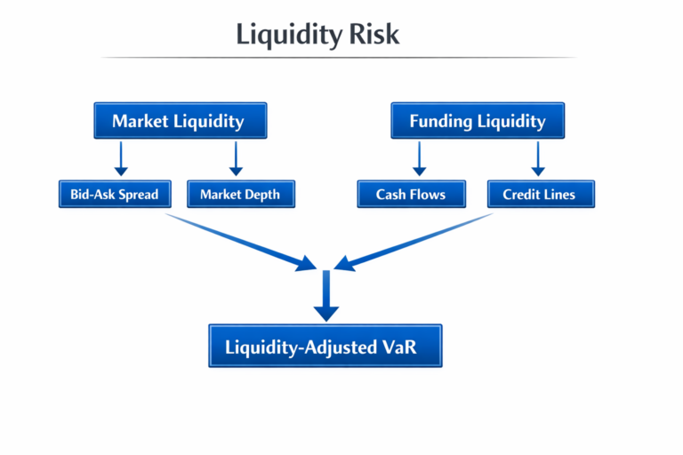 Liquidity risk diagram showing funding liquidity and market liquidity components