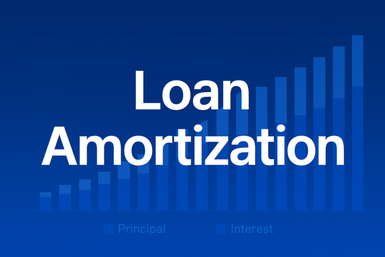 Professional finance illustration representing Loan Amortization: How It Works with Examples