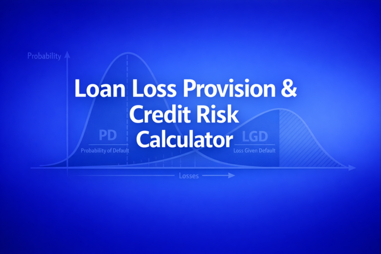 Professional finance illustration representing Loan Loss Provision & Credit Risk Calculator