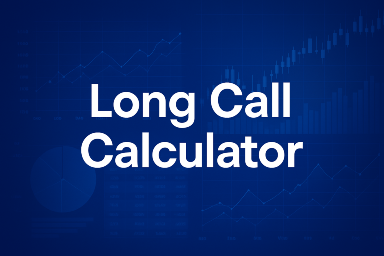 Professional finance illustration representing Long Call Calculator
