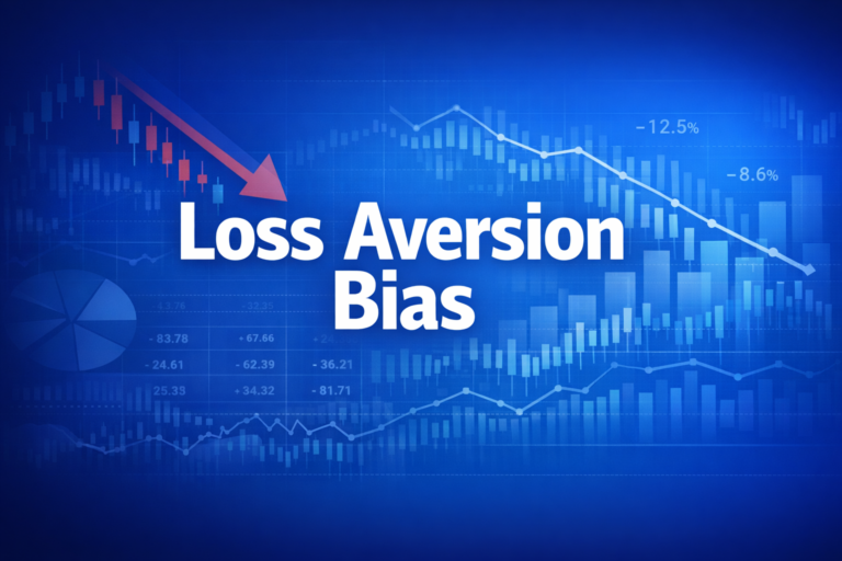 Professional finance illustration representing Loss Aversion Bias: The 2:1 Ratio and Its Impact on Portfolio Decisions