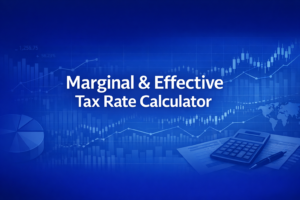 Professional finance illustration representing Marginal & Effective Tax Rate Calculator