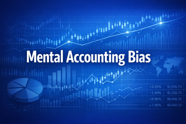 Professional finance illustration representing Mental Accounting Bias: How Separate Buckets Distort Investment Decisions