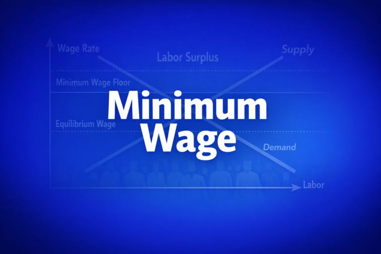 Professional finance illustration representing Minimum Wage: Economic Effects & Debate