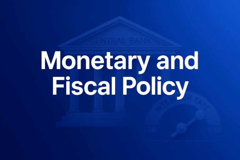 Professional finance illustration representing Monetary and Fiscal Policy: How Central Bank Decisions Drive Financial Markets