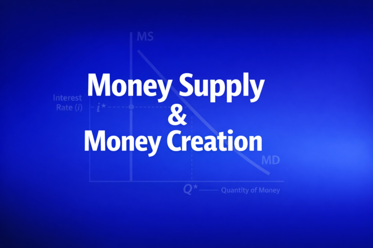 Professional finance illustration representing Money Supply & Money Creation: How Banks Create Money